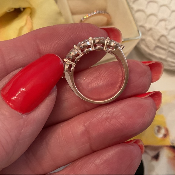 NEW/WITHOUT TAGS ITALY, 925 STERLING ROSE GOLD CUBIC ZIRCONIA WEDDING SET SIZE 6 - Picture 16 of 16